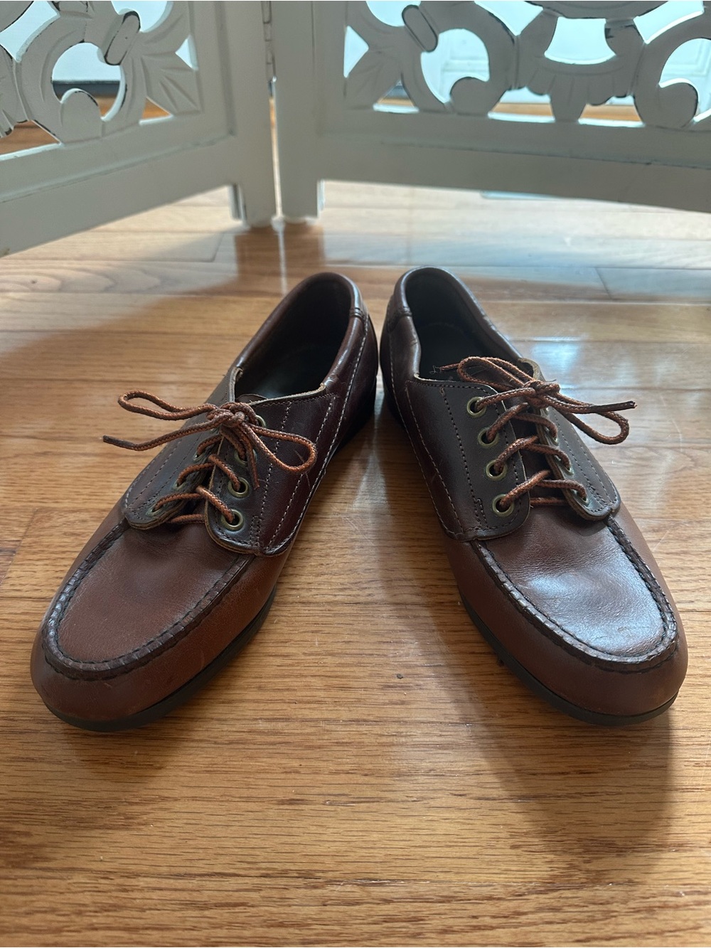 Woman’s Sebago Campsides Brown Leather Boat Shoes